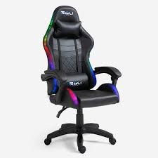 Poltrona Gaming Ergonomica LED RGB per Ufficio