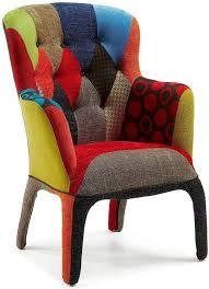 Poltrona PIGALLE Patchwork Multicolore - KONTE.DESIGN