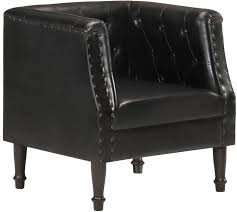 Poltrona Nera in Vera Pelle - Comfort Elegante