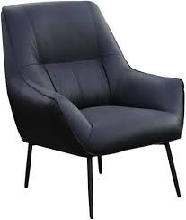 Poltrona in Pelle Nera STABIA - Eleganza e Comfort