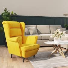 Poltrona Giallo Senape in Velluto WEMYUFURN