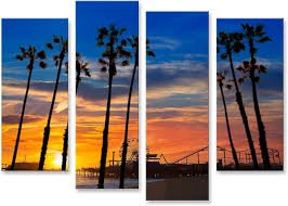 Tramonto a Santa Monica: Quadro Moderno