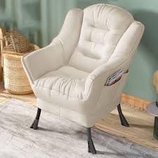 Poltrona Lounge Moderna con Braccioli e Tasche