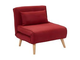 Poltrona Letto Tessuto Rosso POSIO