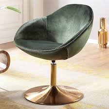 Poltrona Girevole Cocktail Verde in Velluto - Kadima Design