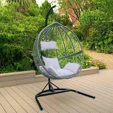 Poltrone Sospese in Rattan per Giardino - Set di 2