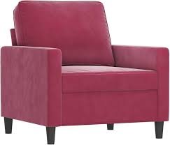 Poltrona Juroupi in Velluto Rosso Vino 60 cm