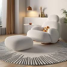 Sedia a Dondolo Relax con Poggiapiedi - Design Moderno e Sicuro